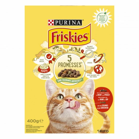 Friskies mit Rind, Huhn und Gemüse - Katzenpellets - Erwachsene