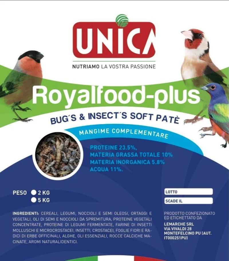 RoyalFood Plus (weiche Pastete von Käfern und Insekten) 2kg - Unica