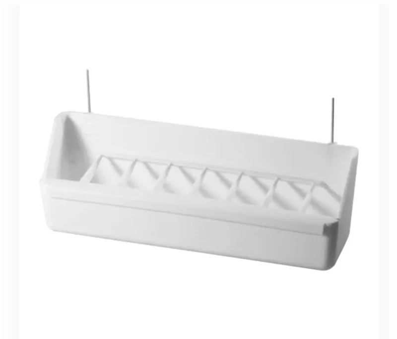 Voliere Futtertrog + Gitter Weiß 21cm