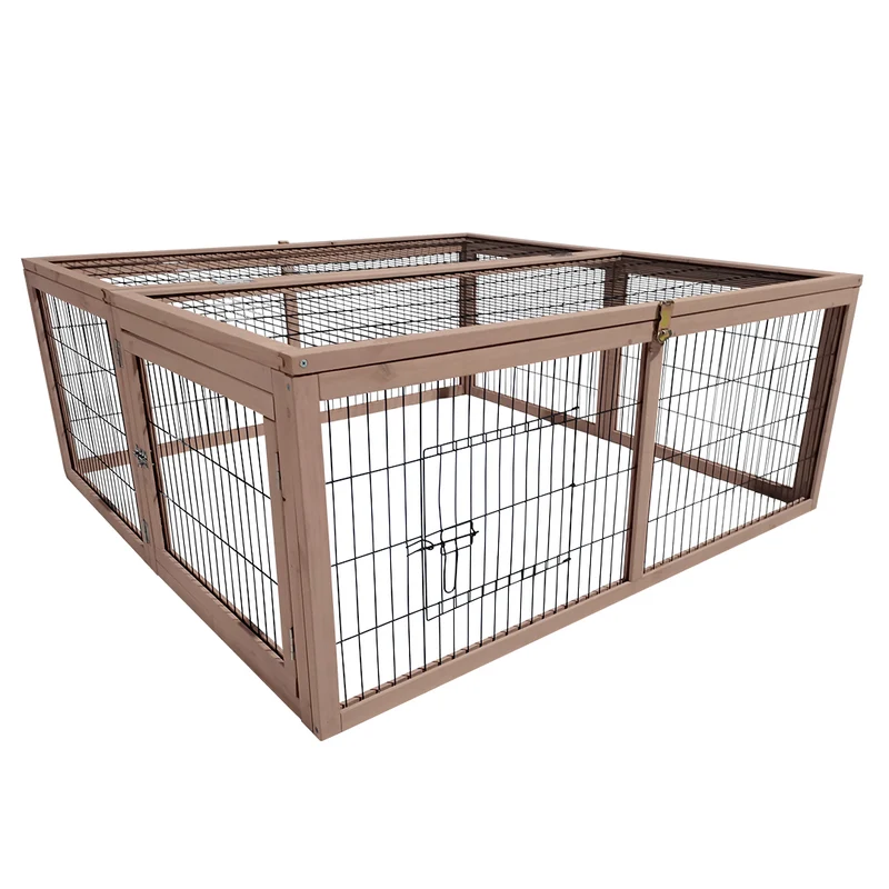 Kaninchenstall-Pullover Woodland Forest Taupe 120x120x48cm