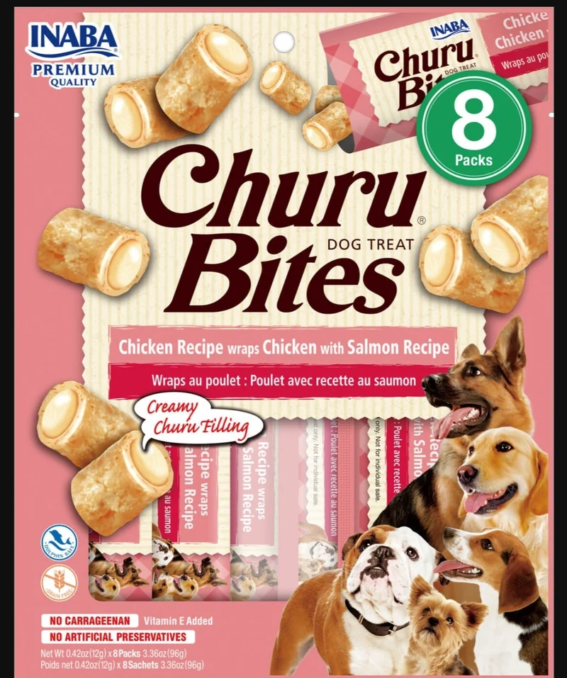 Churu Bites Hundesnack Lachs 8 Packungen