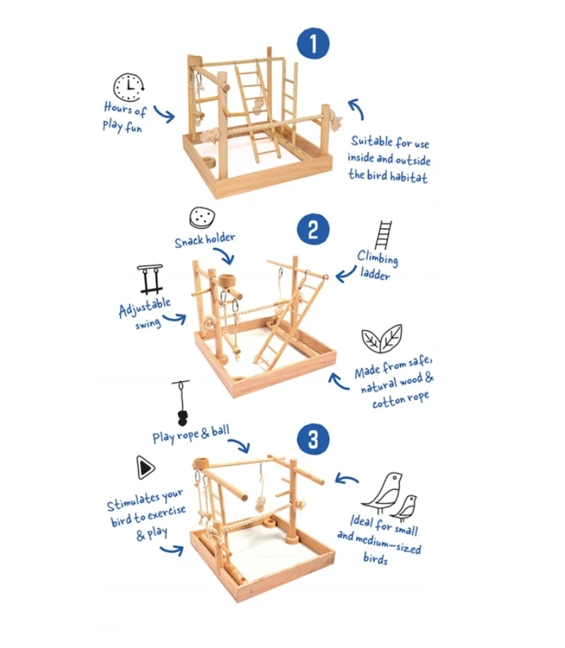 3 in 1 Vogelspielplatz
