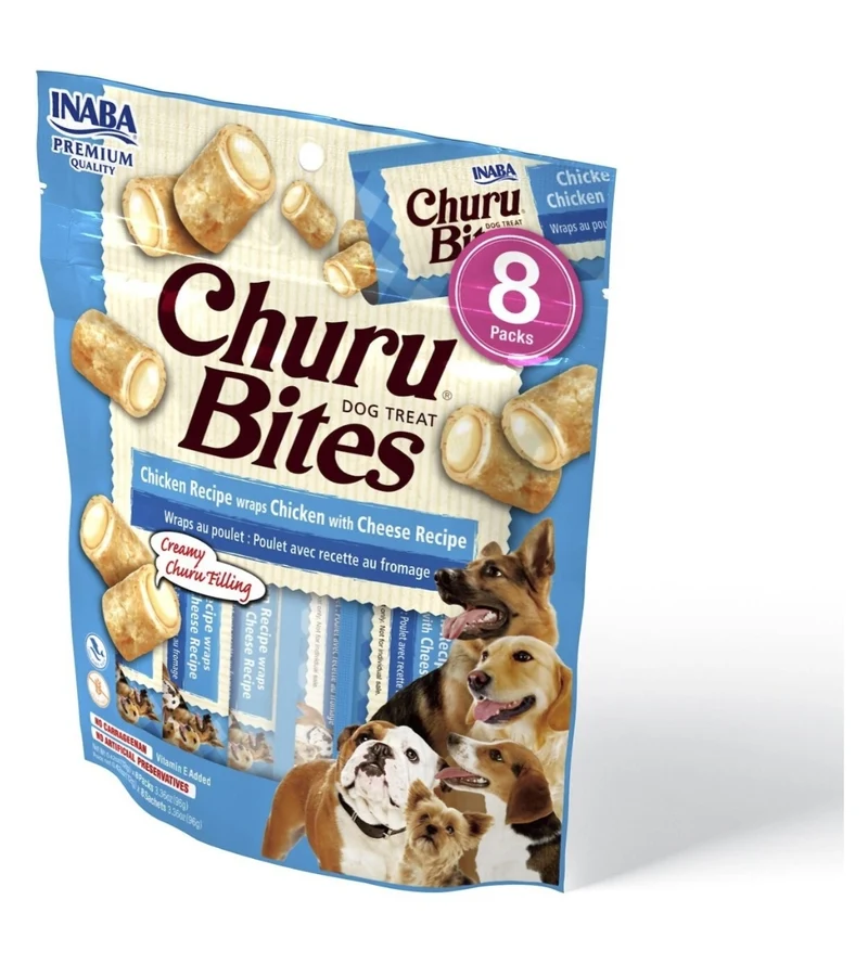 Churu Bites Leckerli für Hunde mit Huhn und Shees, 8er-Pack