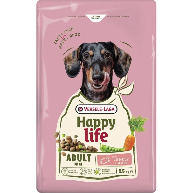 Happy Life Adult Mini Hundefutter Lamm 2.5 kg - Versele Laga