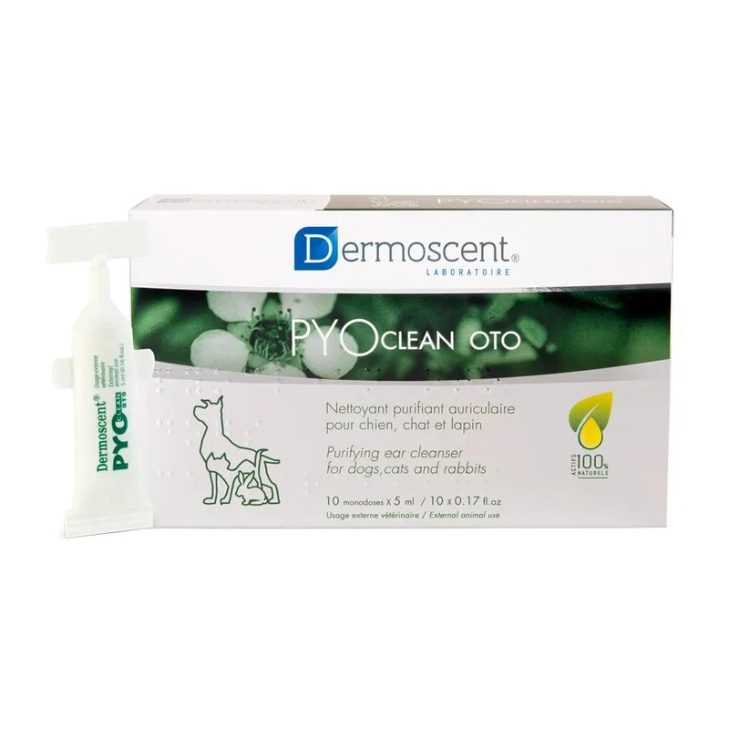 Dermoscent PYOCLEAN OTO 10 Pipetas - Limpeza Auricular