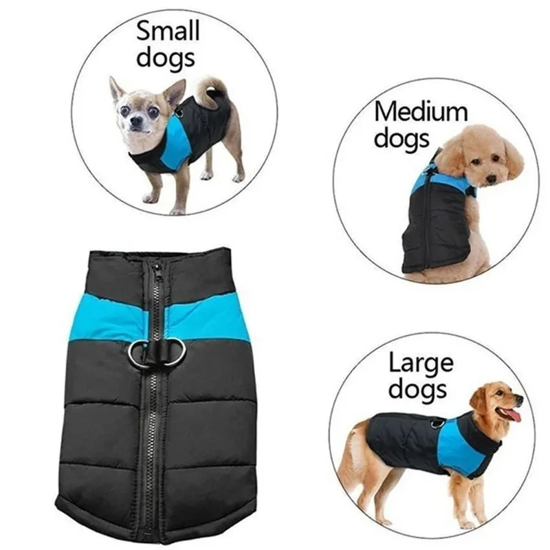 Casaco Protetor para Cães - Casaco de Inverno Impermeável (chuva)
