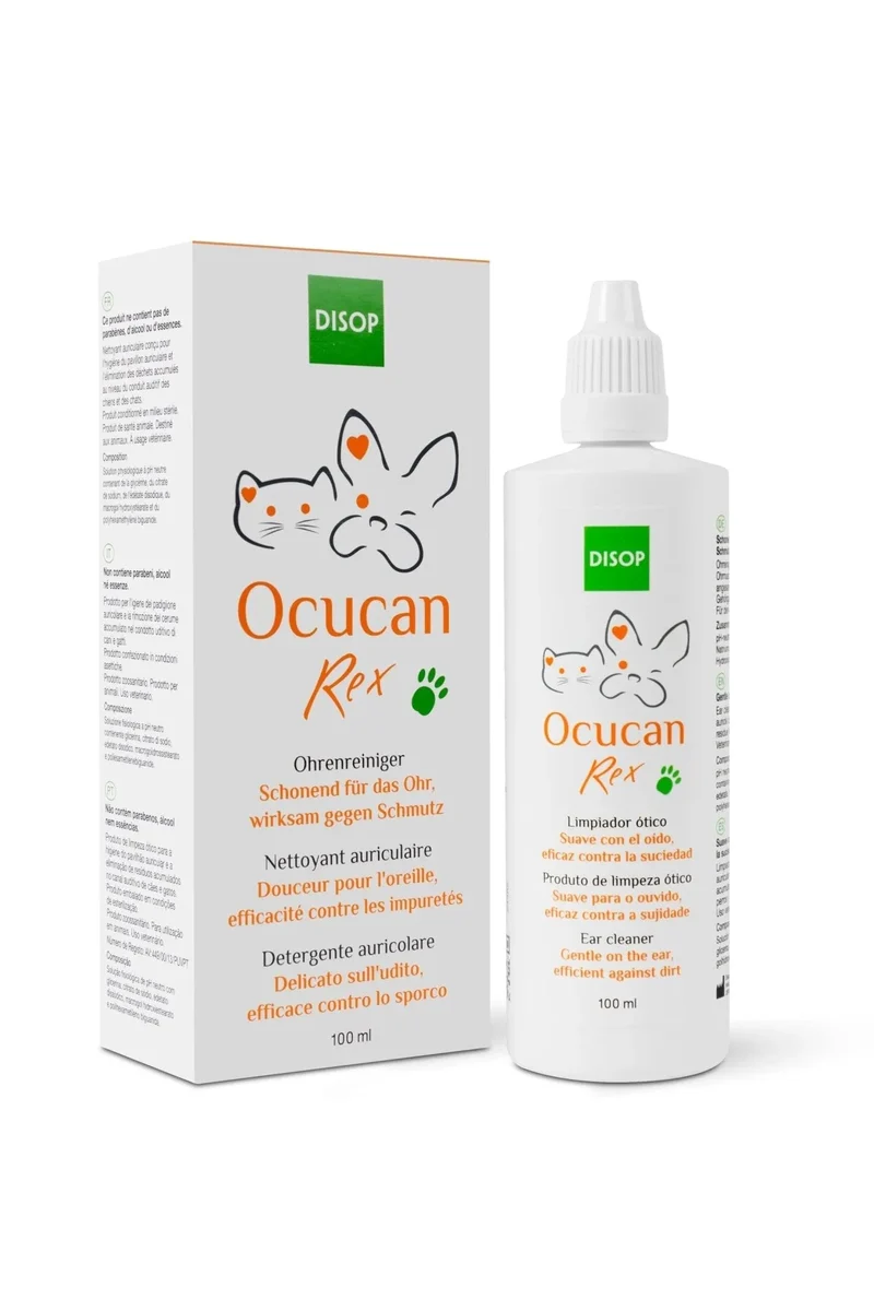 Limpeza Auricular - Limpeza de Ouvidos para cães e gatos OCUCAN REX 100 ml