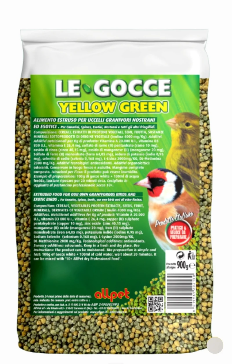 Le Gocce Gelbgrün 900 Gramm (Keimsaat-Ersatz) - AllPet