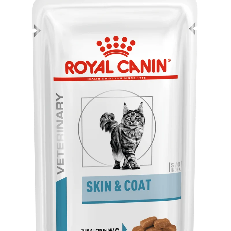 Royal Canin Cat Skin & Coat - (Thin Slices in Gravy) - 12 Saquetas de 85 gramas cada