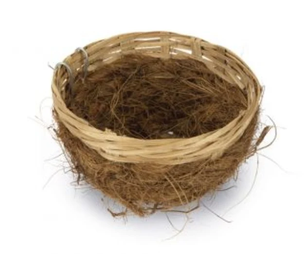Weidenkorb-Kokosnussnest (mit Haken) Ø17 cm