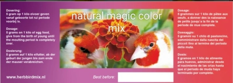 Natural Magic Color Mix (150 Gramm) – Kräuter-Vogel-Mix