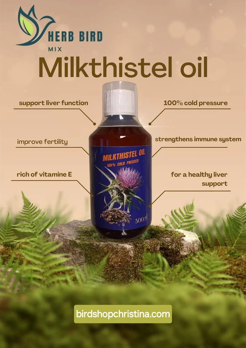 Mariendistelöl 300ml 100% Bio kaltgepresst - Kräutervogelmischung