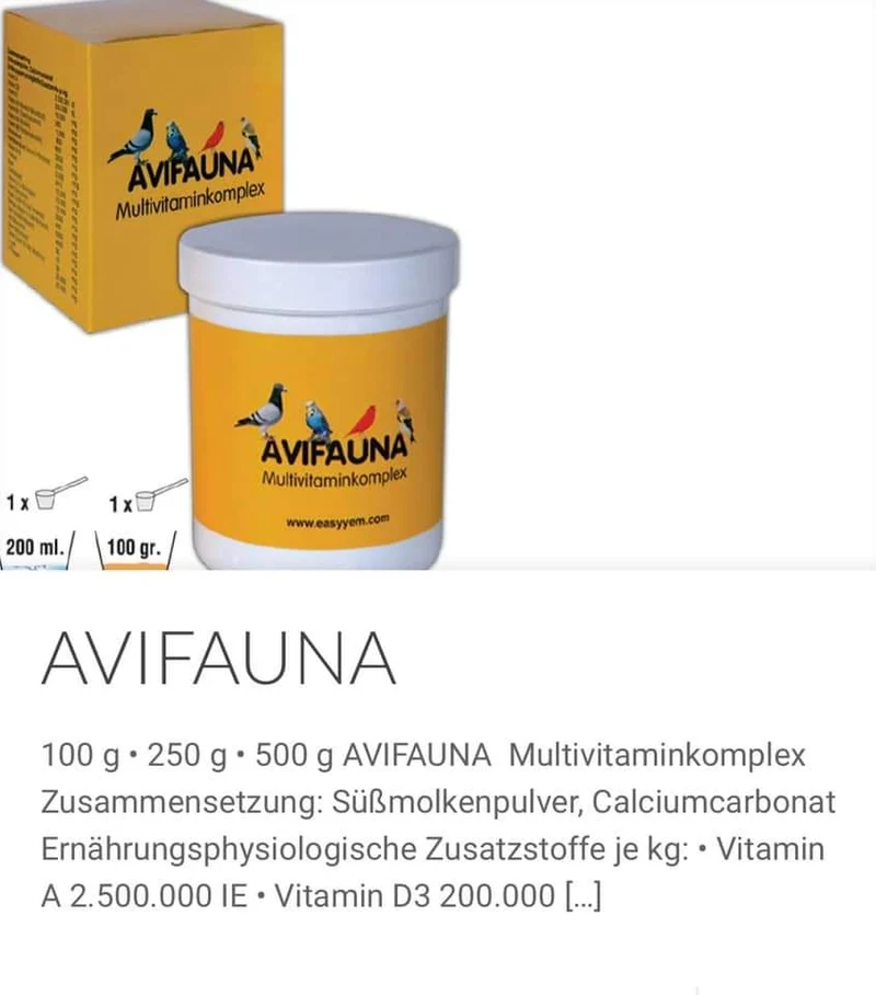 Avifauna - Multivitamin-Komplex, 100 Gramm - Easseym