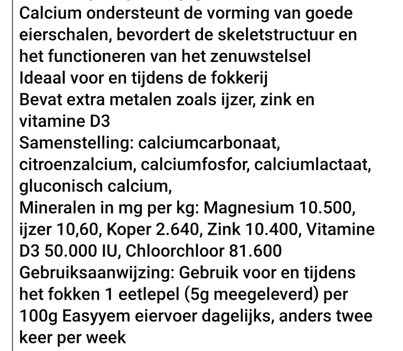 Kalzium und Mineral 500 Gramm - Easyym