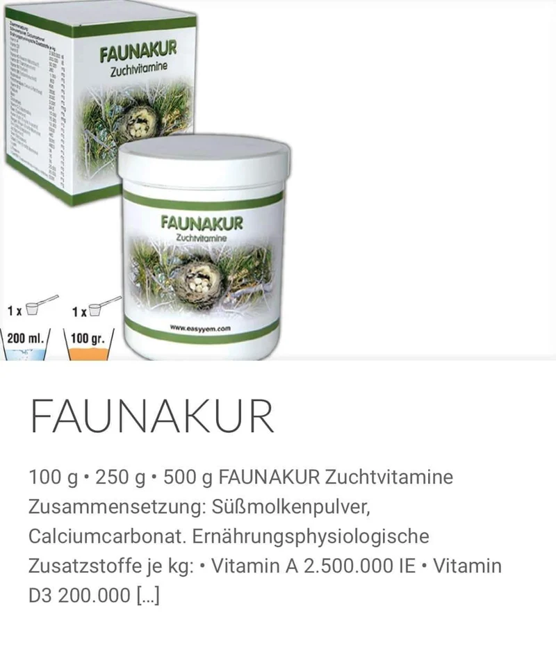 Faunakur 100 Gramm - Fruchtbarkeit und Kondition - Easyyem