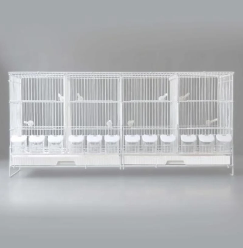 Weiße Drahtkäfige, Zuchtkäfige, stapelbar, 102 cm (3er-Packung)