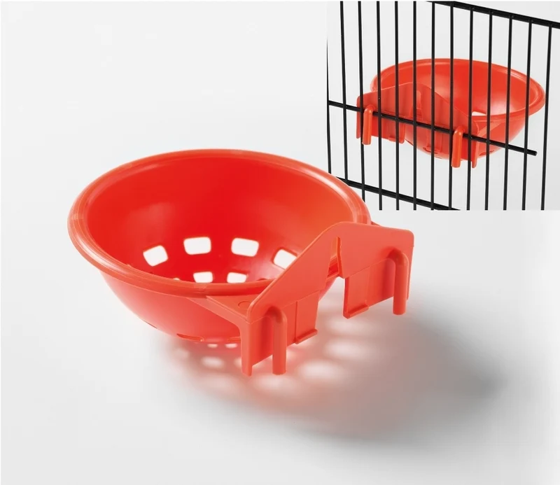Plastiknest orange mit Haken 12cm