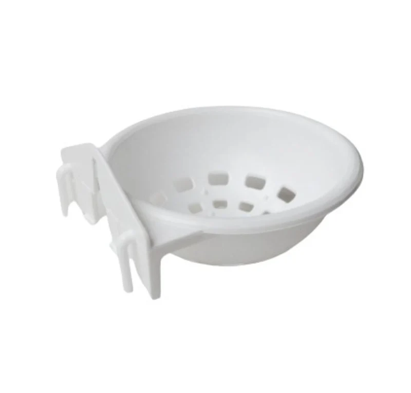 Kunststoffnest weiß mit Haken 12cm