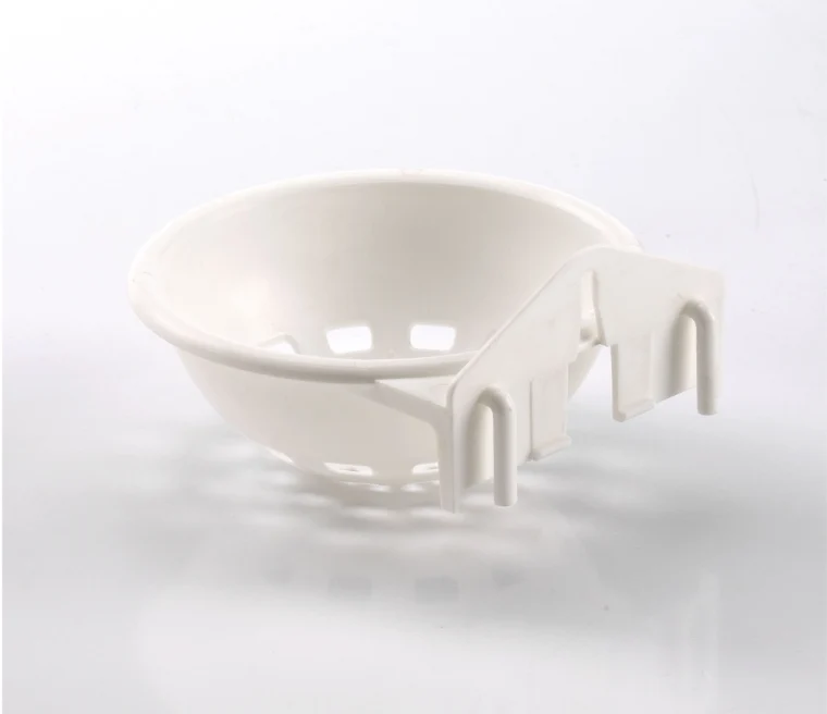 Kunststoffnest weiß mit Haken 12cm