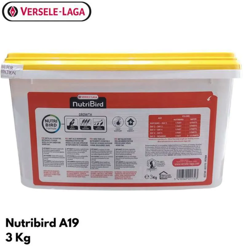 Nutribird A19 – 3 kg – Handfütterung – Versele Laga