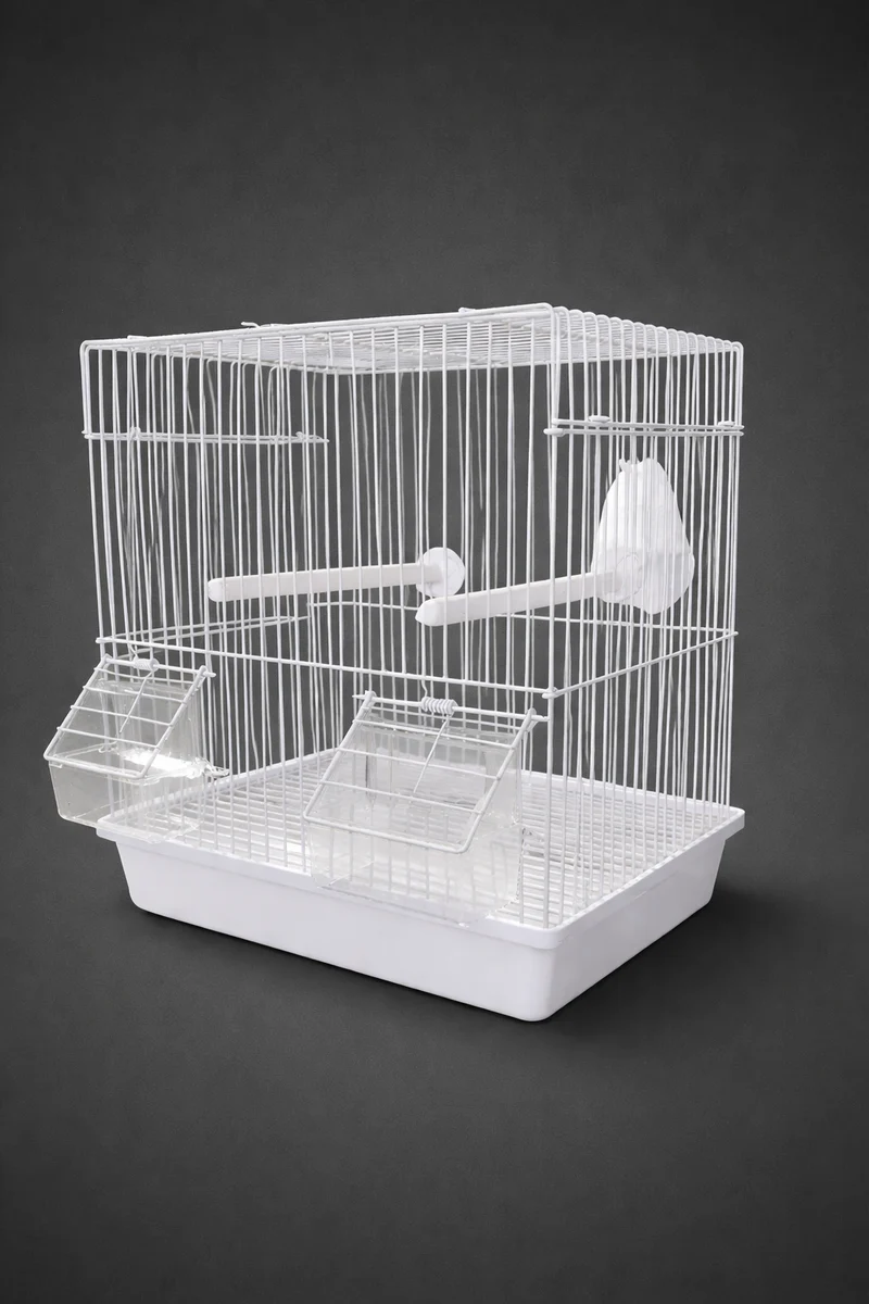 Kleiner Transportkäfig Weiß 25 x 19 x 34