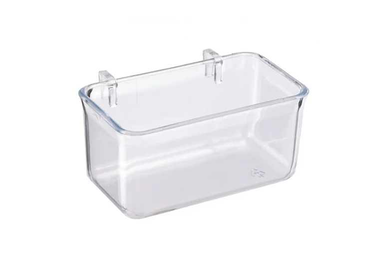 Transparenter Futternapf mit Haken
